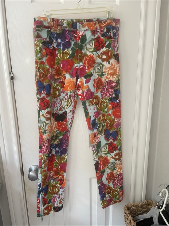 Alberto Makali Denim - Alberto Makali Multicolor Floral Skinny Jeans